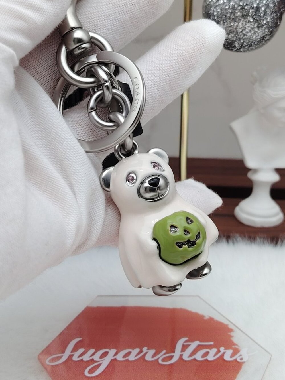 COACH bear ghost bag Charm